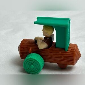 McDonald's Flinstones Barney Rubble Log Toy Car